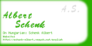 albert schenk business card